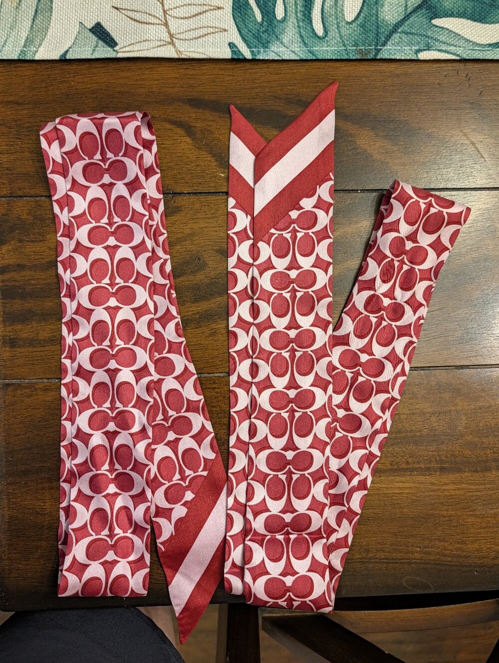 COACH Pink & White Geometric Tie Set